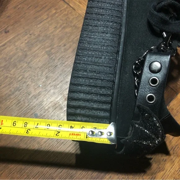 Women’s Black Platform Lace-Up Sneakers - Picture 11 of 13